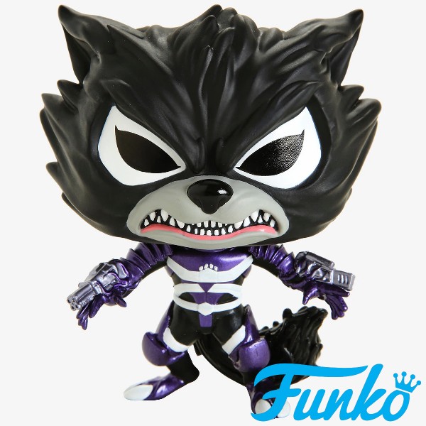 Funko POP #515 Marvel Venom Venomized Rocket Racoon Figure, Razors Edge Collectibles